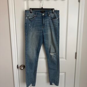 Banana Republic Light Blue Distressed Skinny Jeans